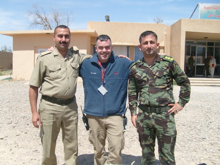 Phil Alder with Iraqi soldiers